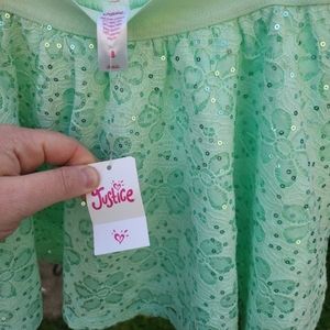 Justice NWT Girls Sequined Skirt